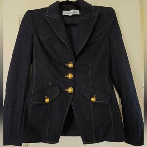 Veronica Beard Navy Blazer with Gold Buttons